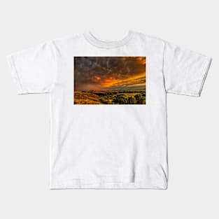 Bubbles Of Sunset Kids T-Shirt